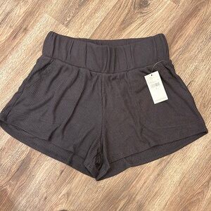 NWT Spiritual Gangster Sophie shorts, dark Heathered gray black, sz Small